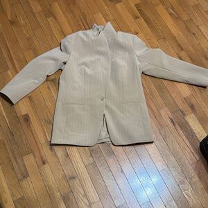 Beige/Brown express  Pinstripe Blazer